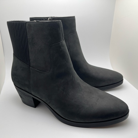 Vionic Shoes - NEW* VIONIC Shantelle Waterproof Leather Ankle Boot Bootie Oil Black 9 Western